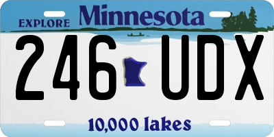 MN license plate 246UDX