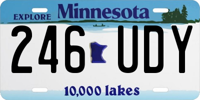 MN license plate 246UDY