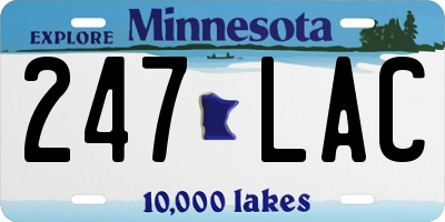 MN license plate 247LAC