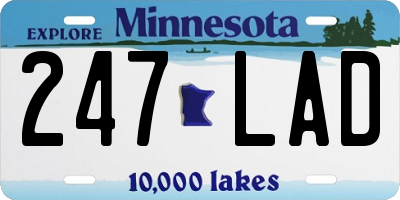 MN license plate 247LAD