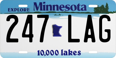 MN license plate 247LAG