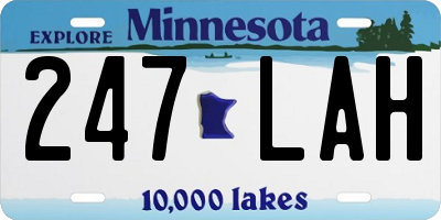 MN license plate 247LAH