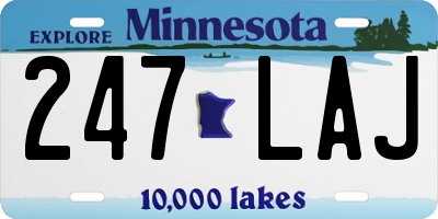 MN license plate 247LAJ