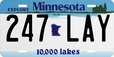 MN license plate 247LAY
