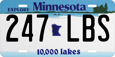 MN license plate 247LBS