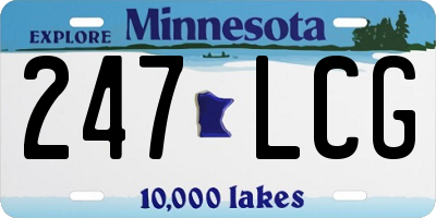 MN license plate 247LCG