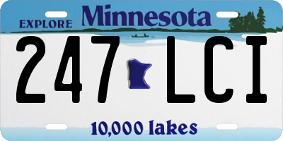 MN license plate 247LCI