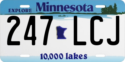 MN license plate 247LCJ