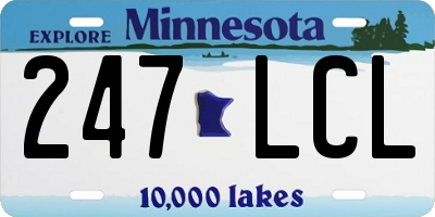 MN license plate 247LCL