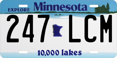 MN license plate 247LCM