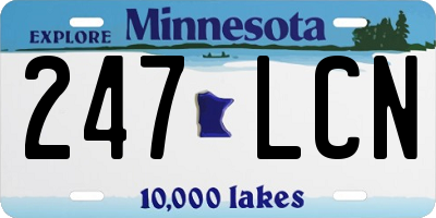 MN license plate 247LCN