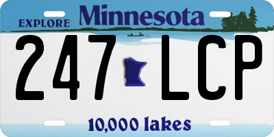 MN license plate 247LCP
