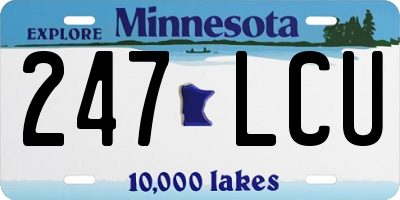 MN license plate 247LCU