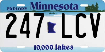 MN license plate 247LCV
