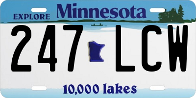 MN license plate 247LCW