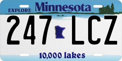 MN license plate 247LCZ