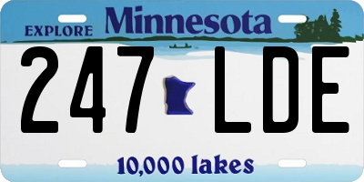 MN license plate 247LDE
