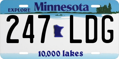 MN license plate 247LDG