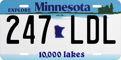 MN license plate 247LDL