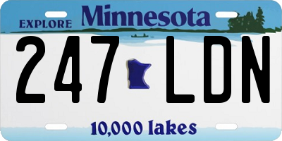MN license plate 247LDN