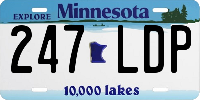MN license plate 247LDP