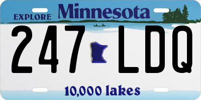 MN license plate 247LDQ