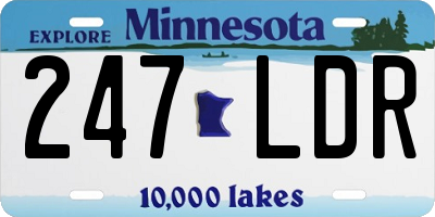 MN license plate 247LDR