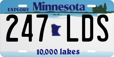 MN license plate 247LDS