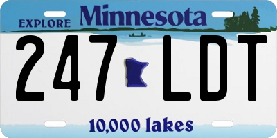 MN license plate 247LDT