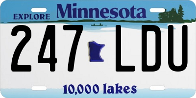 MN license plate 247LDU