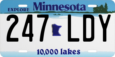 MN license plate 247LDY