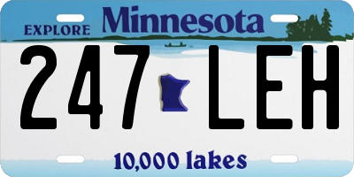 MN license plate 247LEH
