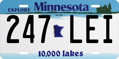 MN license plate 247LEI