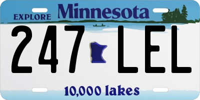 MN license plate 247LEL