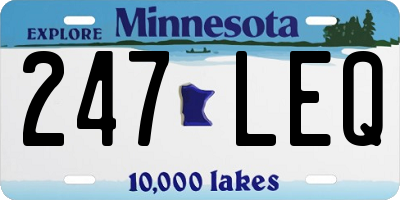 MN license plate 247LEQ