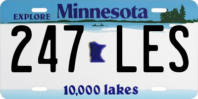 MN license plate 247LES