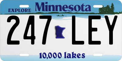 MN license plate 247LEY