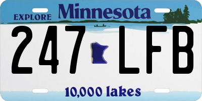 MN license plate 247LFB