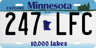 MN license plate 247LFC