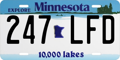 MN license plate 247LFD