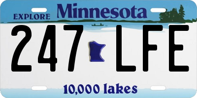 MN license plate 247LFE
