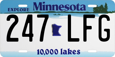 MN license plate 247LFG