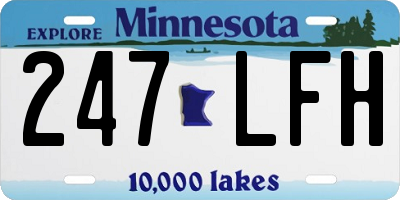MN license plate 247LFH