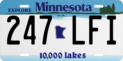 MN license plate 247LFI