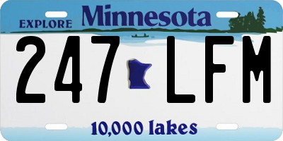 MN license plate 247LFM