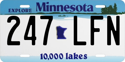 MN license plate 247LFN