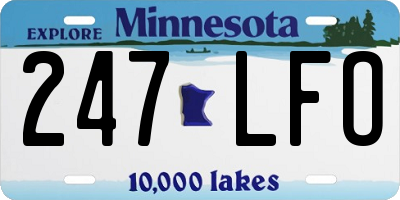 MN license plate 247LFO