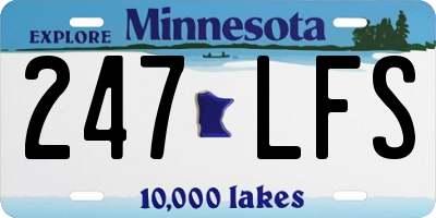 MN license plate 247LFS