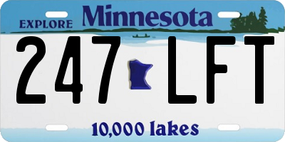 MN license plate 247LFT