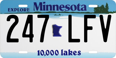 MN license plate 247LFV